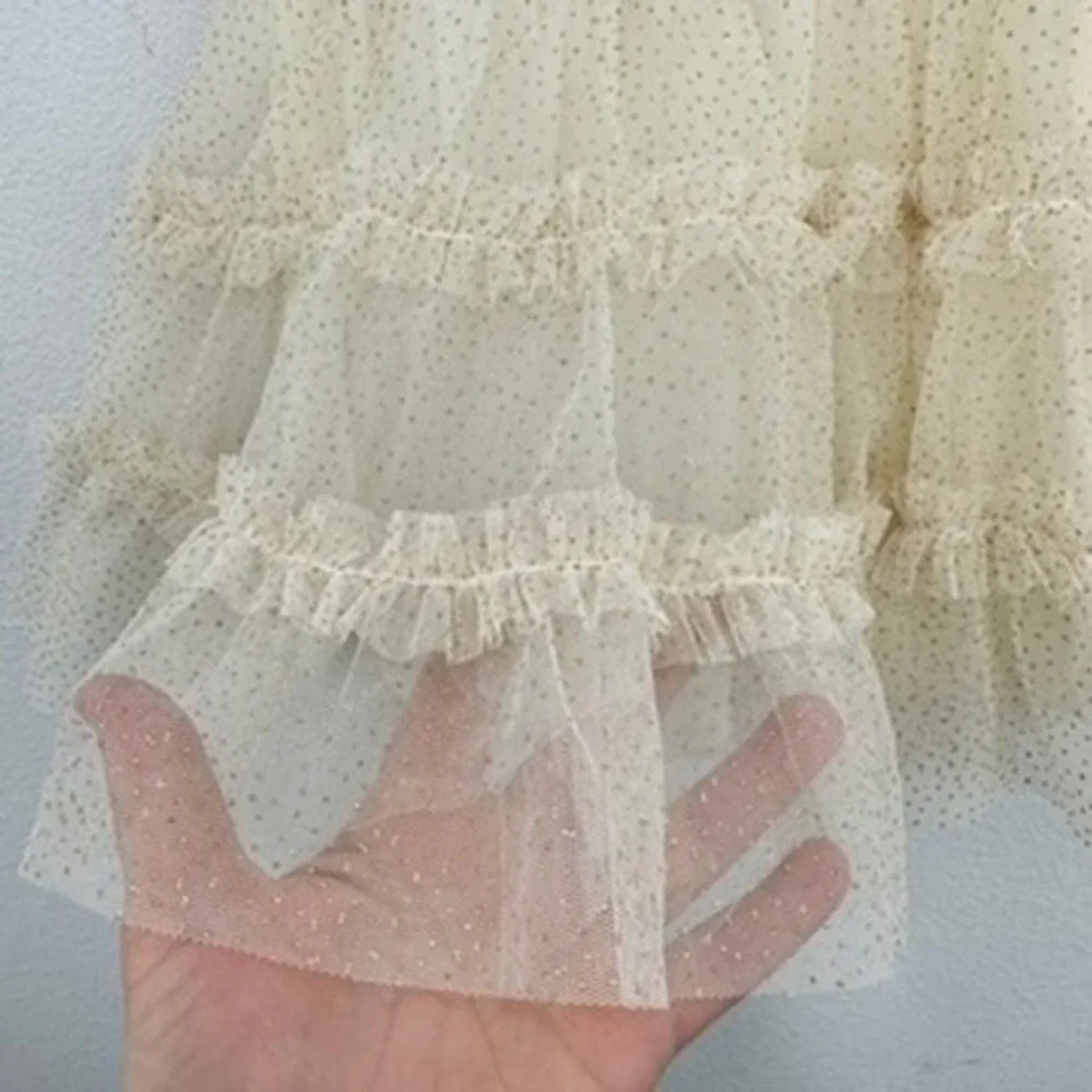 Zunie Nordstrom 12MO‎ Ivory Christmas Reindeer Dress Tulle Ruffle Holiday Party